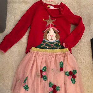 Mini Boden 2 piece outfit - sweater size 9-10 years and tule skirt 11-12 years
